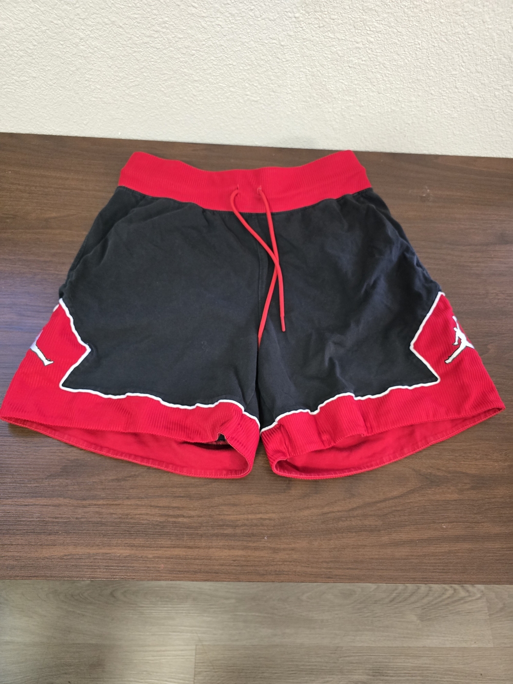 Jordan Black Athletic Shorts with Red Trim
